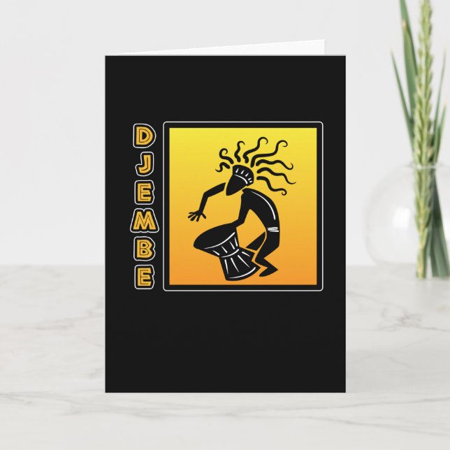 Djembe Drum African Bongo Congas Music Karte (Vorderseite)