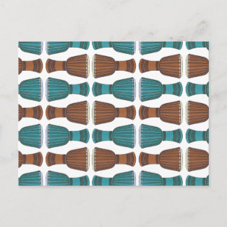 Djembe Drum Pattern Postkarte