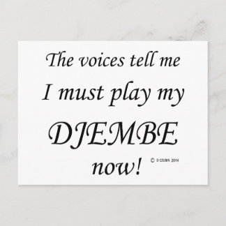 Djembe-Stimmen sagen, muss spielen Postkarte