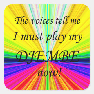 Djembe Voices sagen, dass sie Square Sticker spiel