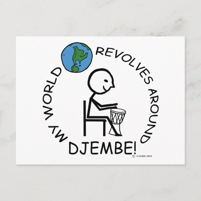 Djembe - Weltumdrehungen Postkarte (Vorderseite)