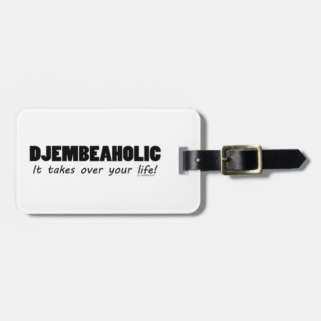 Djembeaholic Life Gepäckanhänger (Vorderseite horizontal)
