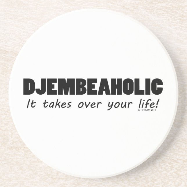 Djembeaholic Life Getränkeuntersetzer (Vorne)
