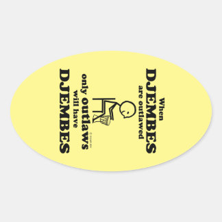 Djembes Oval Sticker