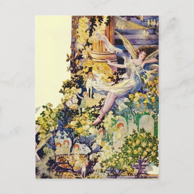 Djer Kiss Parisian Parume Fairies Postkarte (Vorderseite)
