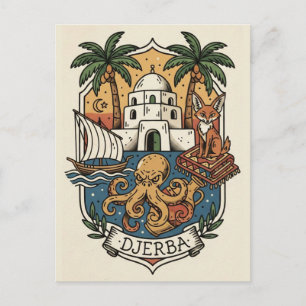 Djerba Insel Tunesien Reise Postkarte