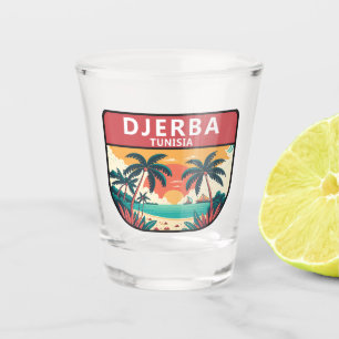 Djerba Tunesien Retro Emblem Schnapsglas