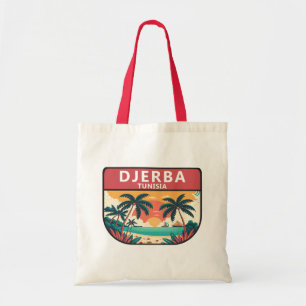 Djerba Tunesien Retro Emblem Tragetasche