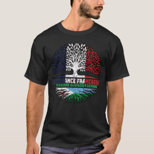 Djibouti Djiboutian Flag Frankreich Tree Roots T-Shirt