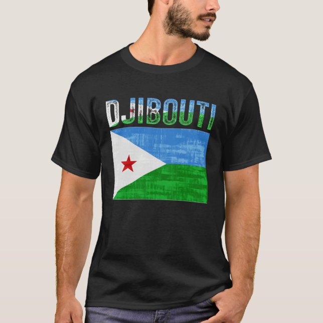 Djibouti  Djiboutian Flag T-Shirt (Vorderseite)