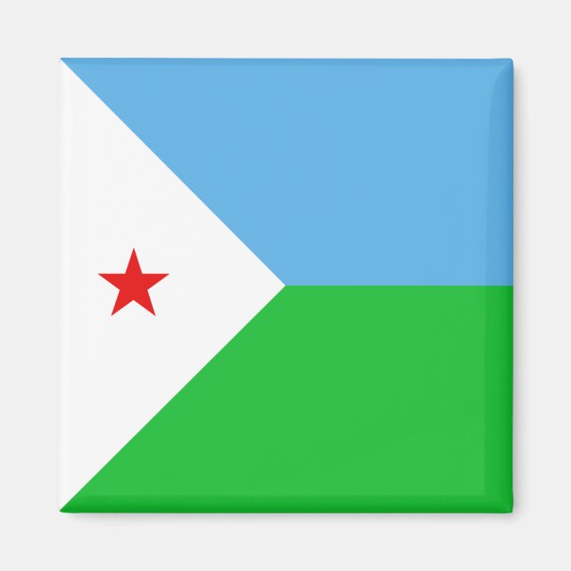 Djibouti Flag Magnet (Vorne)