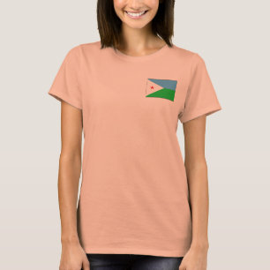 Djibouti-Flagge + Karte T-Shirt