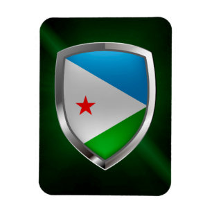 Djibouti Mettalic Emblem Magnet