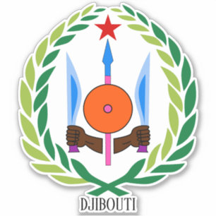 Djibouti National Emblem Patriotic Aufkleber
