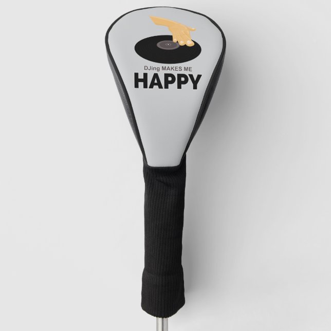 DJing Macht Mich Glücklich Golf Headcover (Vorderseite)