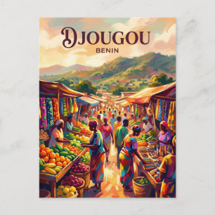 Djougou-Markt Benin Postkarte