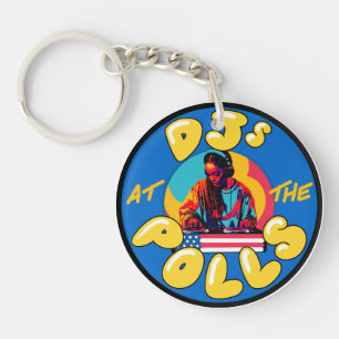 DJs an der Polls Key Chain Schlüsselanhänger