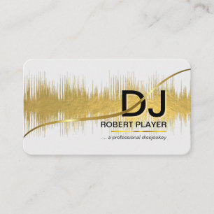 DJs Deejay Beruflich Music Band Event Gold Visitenkarte