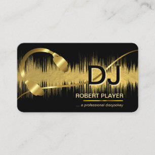 DJs Deejay Beruflich Music Head Band Visitenkarte