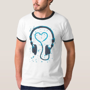 DJs Liebe-Musik-T-Shirt T-Shirt