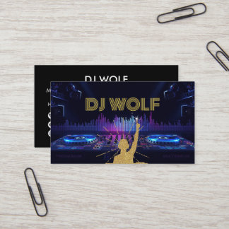 DJs mischen Musik modernes goldenes Musikereignis Visitenkarte