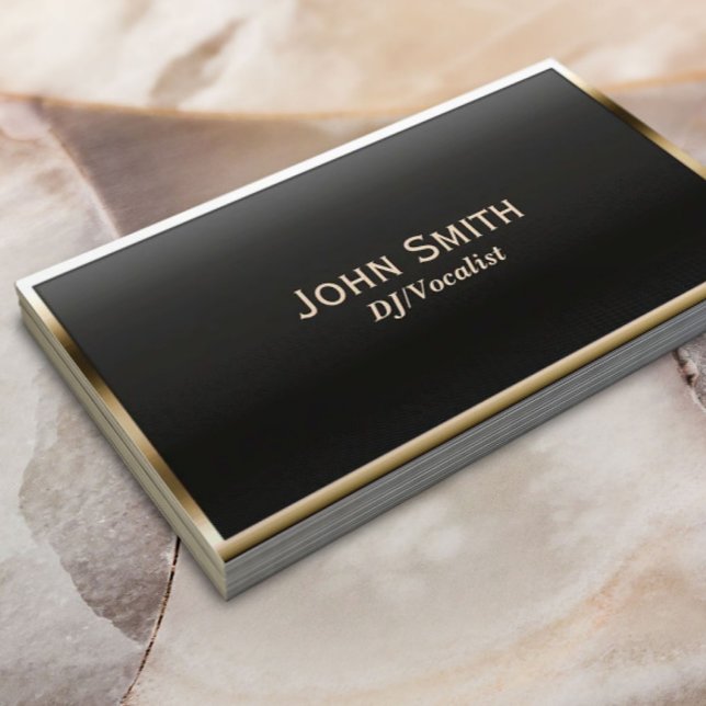DJs Moderne Gold Gerahmt Music Visitenkarte (Von Creator hochgeladen)