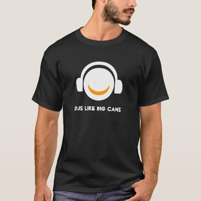 DJs mögen großen "Dosen-" T - Shirt (Vorderseite)