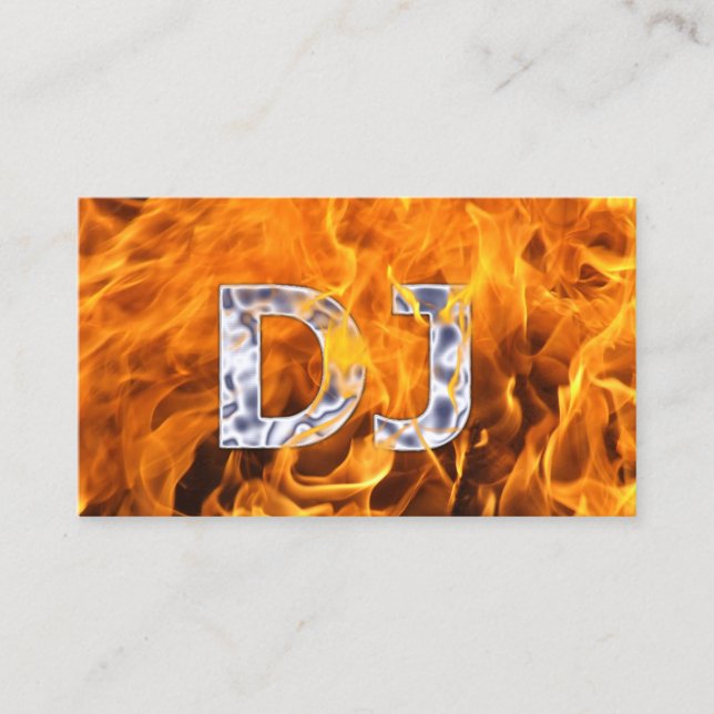 DJs Music Deejay Creative Flaming Typography Visitenkarte (Vorderseite)