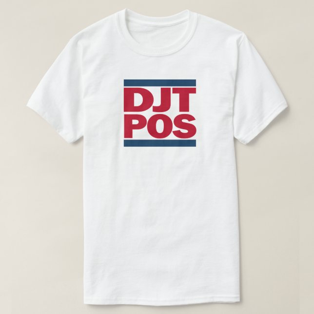 DJT-POS Weißes T-Shirt (Design vorne)