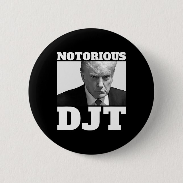 Djt Präsident Trump 2024 Trump Mugshot Button (Vorderseite)
