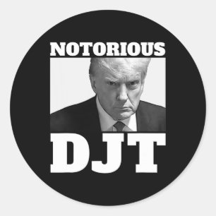 Djt Präsident Trump 2024 Trump Mugshot Runder Aufkleber