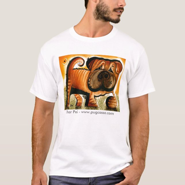 dk_2008may25e, Shar Pei - www.pugcasso.com T-Shirt (Vorderseite)