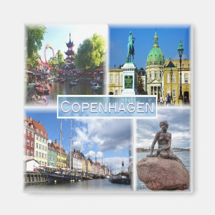 DK Kopenhagen - Tivoli Garden - Amalienborg Landkr Magnet