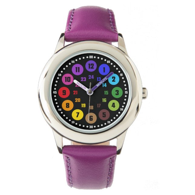 DKF24iRB-M005M-Au Lernanleitung geschenk Armbanduhr (Vorderseite)
