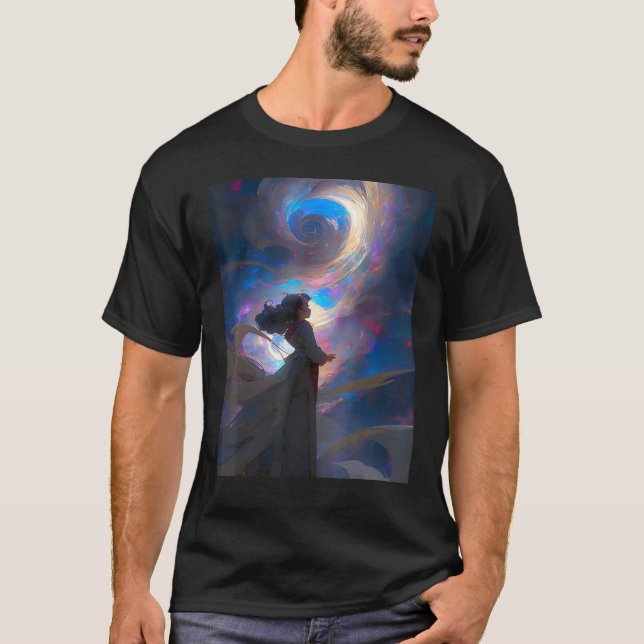 DKH138 Sci fi Graphic  Bright Sky Wish T-Shirt (Vorderseite)