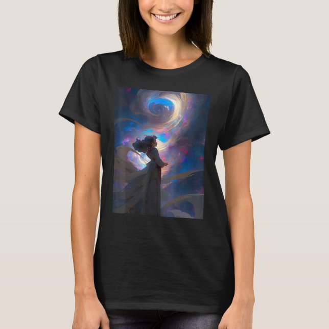 DKH138 Sci fi Graphic  Bright Sky Wish T-Shirt (Vorderseite)