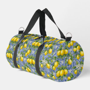 DLemon Blue Französisches Land-Wasserfarbenfliese Duffle Bag