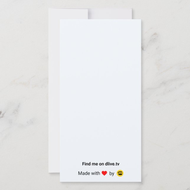 DLive danken Ihnen zu kardieren Dankeskarte (Vorderseite)