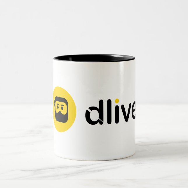 DLive Logo-Tassen Zweifarbige Tasse (Mittel)