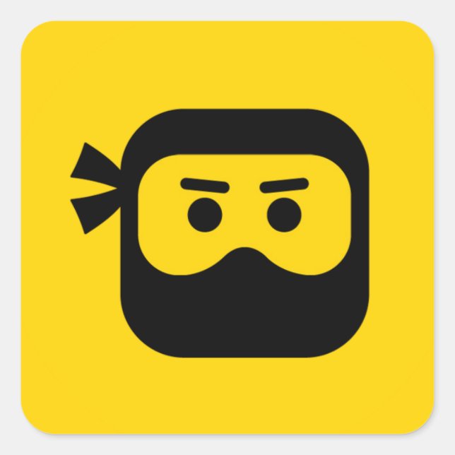 DLive Ninja Icon Quadratischer Aufkleber (Vorderseite)