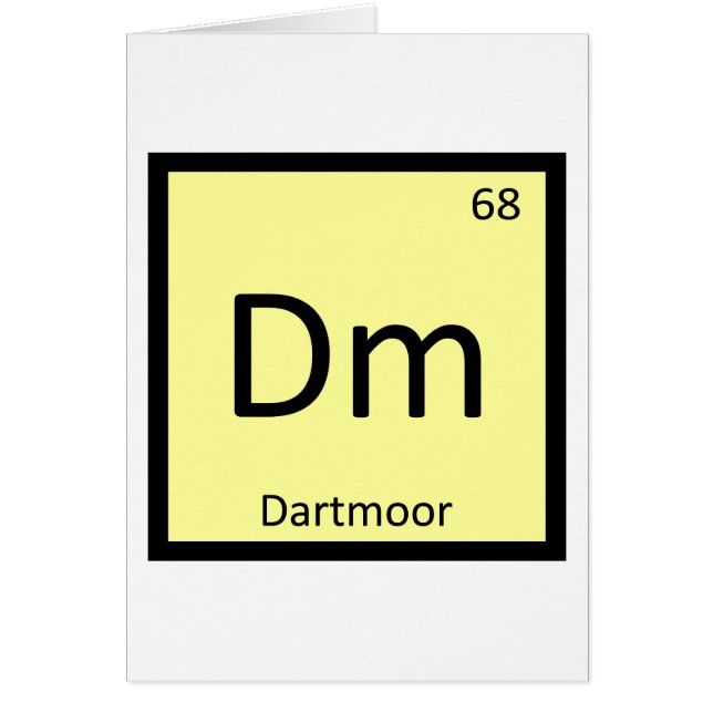 Dm - Dartmoor Pony Horse Chemistry Element (Vorne)