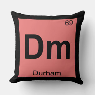 Dm - Durham North Carolina Chemie-Stadtsymbol Kissen