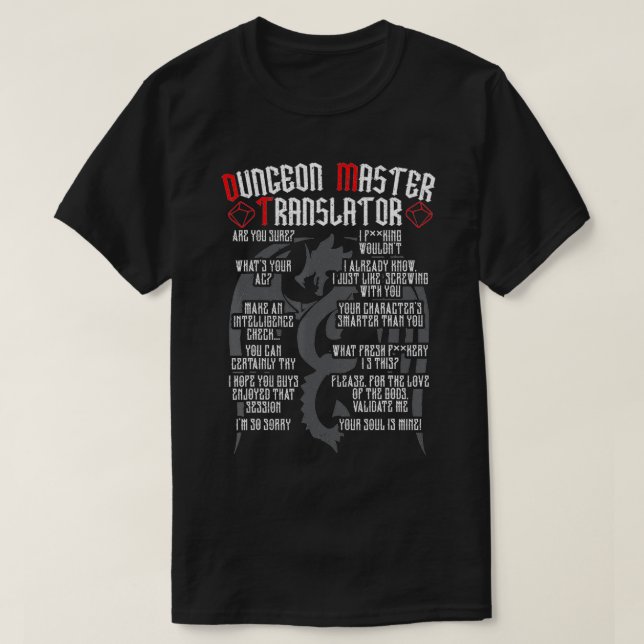 DM Translator Tabletop Mainboard Game RPG Gamer Ga T-Shirt (Design vorne)