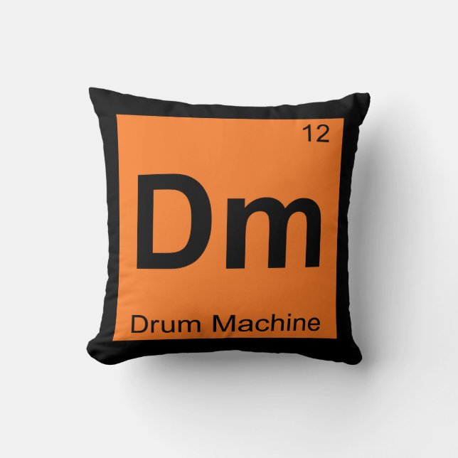 Dm - Trommelmaschine Chemie Periodisches Tabellens Kissen (Vorderseite)