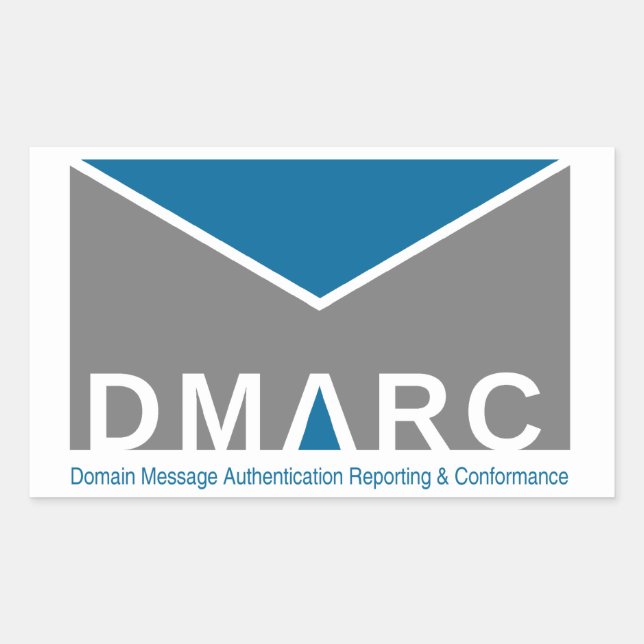 DMARC-Logo-Aufkleber Rechteckiger Aufkleber (Vorderseite)