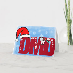 DMD SANKT - WEIHNACHTSkarten-DOKTOR ZAHNMEDIZIN Feiertagskarte
