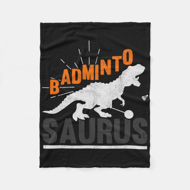 Dminto Saurus Rex Birdie Shuttle Dinosaur Dminton  Fleecedecke (Vorderseite)