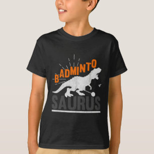 Dminto Saurus Rex Birdie Shuttle Dinosaur Dminton  T-Shirt