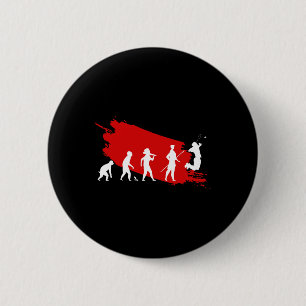 Dminton Player Evolution Funny Sports Coach Graphi Button
