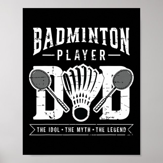 Dminton Player Vater Der Shuttle Player Dminton Pl Poster (Vorne)